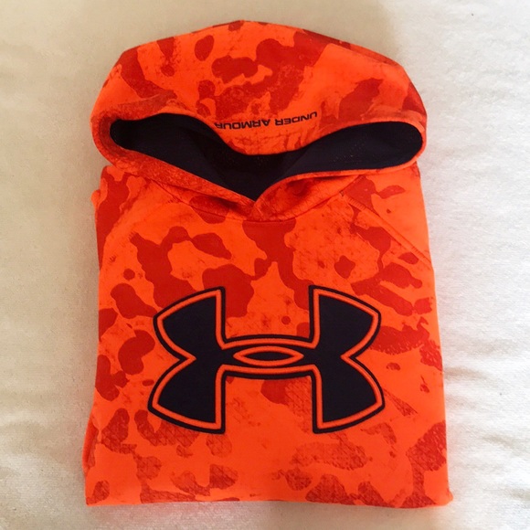 camo orange under armour hoodie